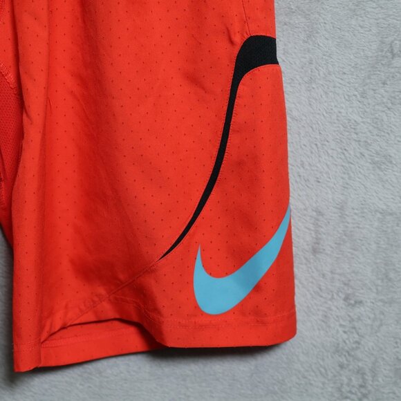 Nike Untoucnable Shorts Mens Medium Red Black Football Swoosh Dri-Fit 804339-671 - Picture 2 of 14